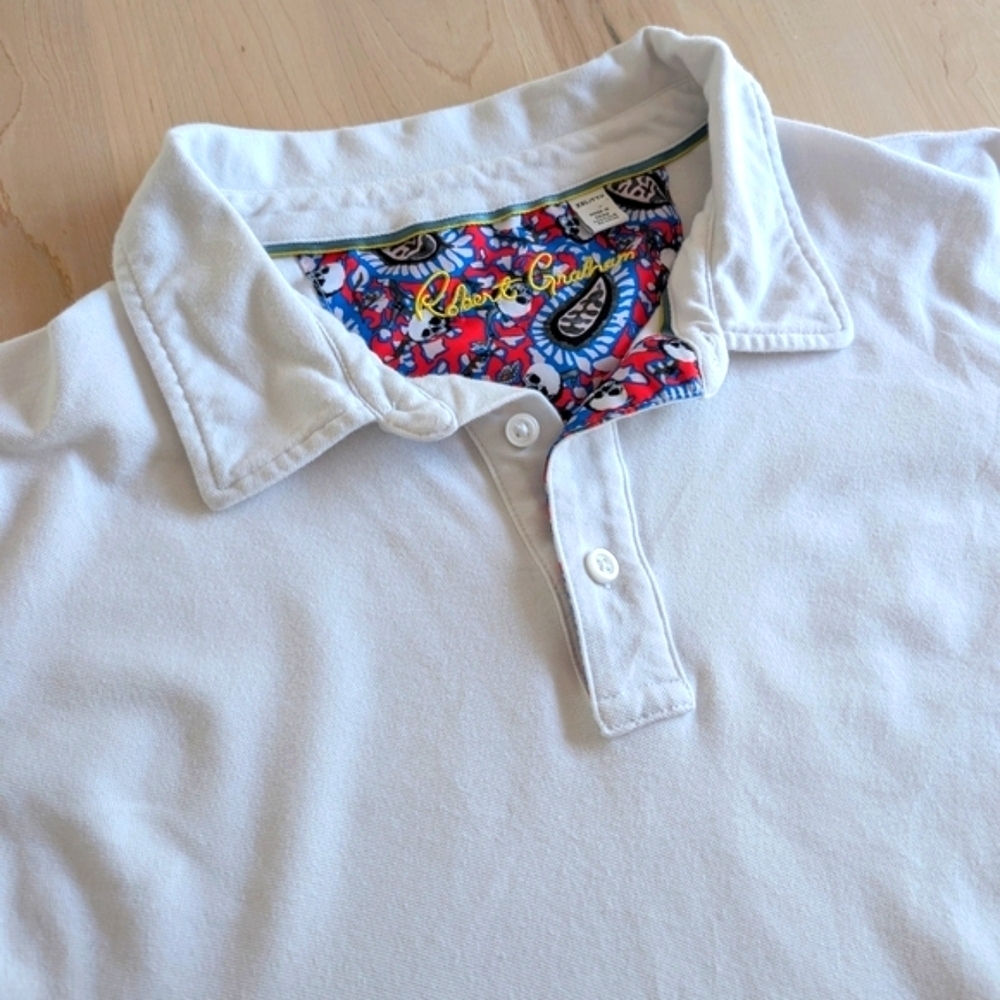 ROBERT GRAHAM White Polo Shirt